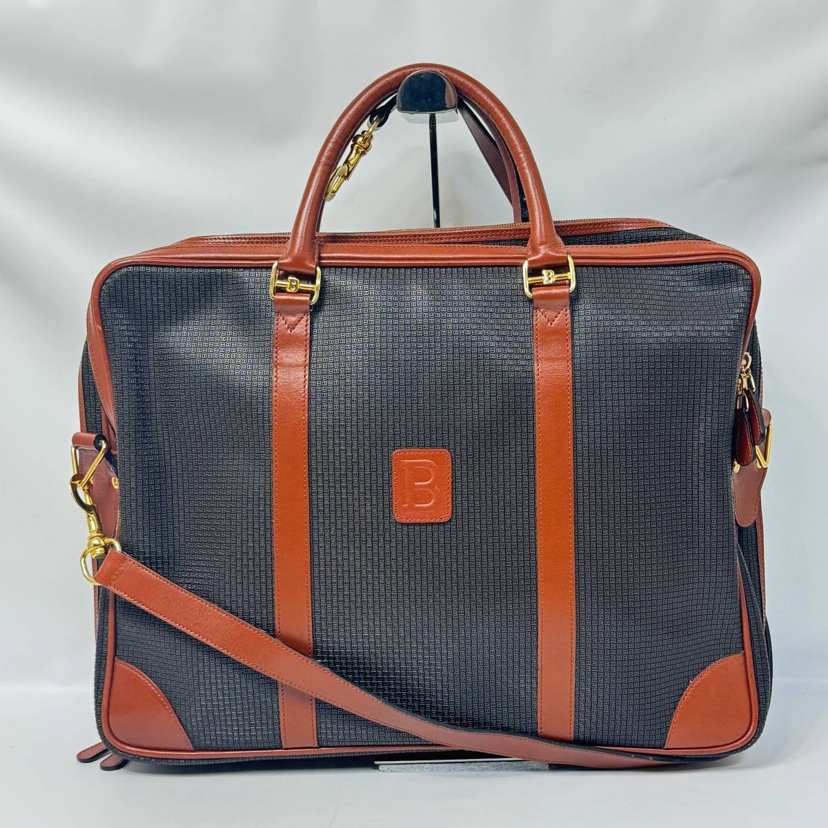 【美品】BALLY バリー ビジネスバッグ 2way ロゴ 茶