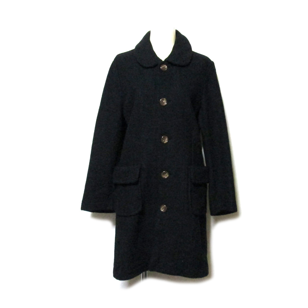tricot COMME des GARCONS Toriko com te girl so2009 circle collar wool long coat 136663-q
