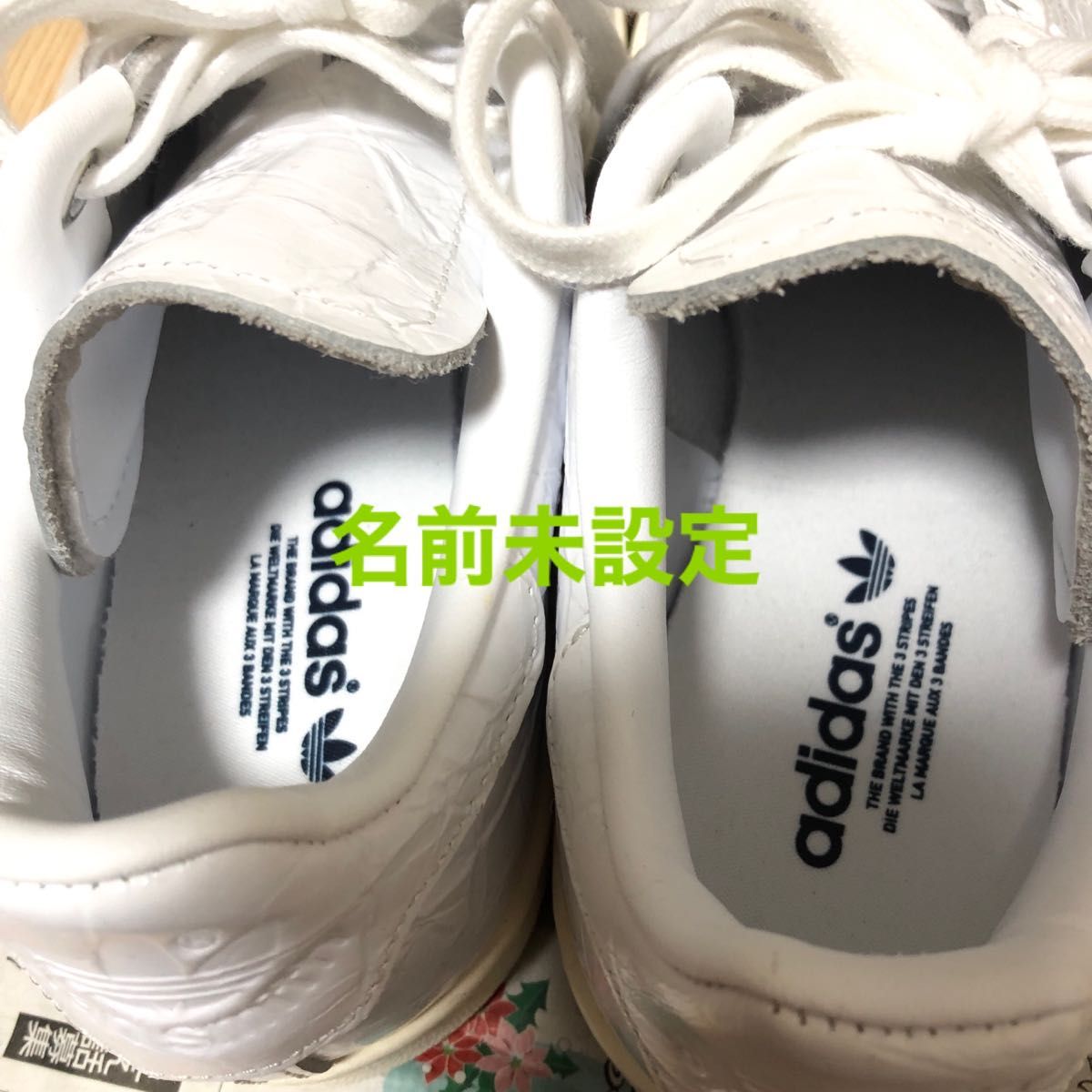 極美品　adidas アディダスオリジナルス   スニーカー　　STAN SMITH W スタンスミス 22 白　ホワイト　通学靴