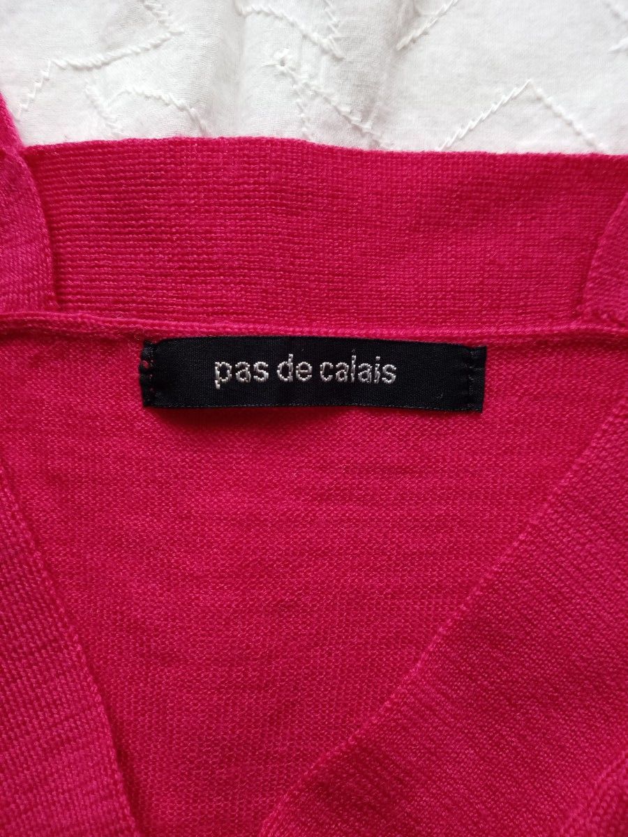 訳あり！＃pas de calaisセーター　薄手濃いピンク　