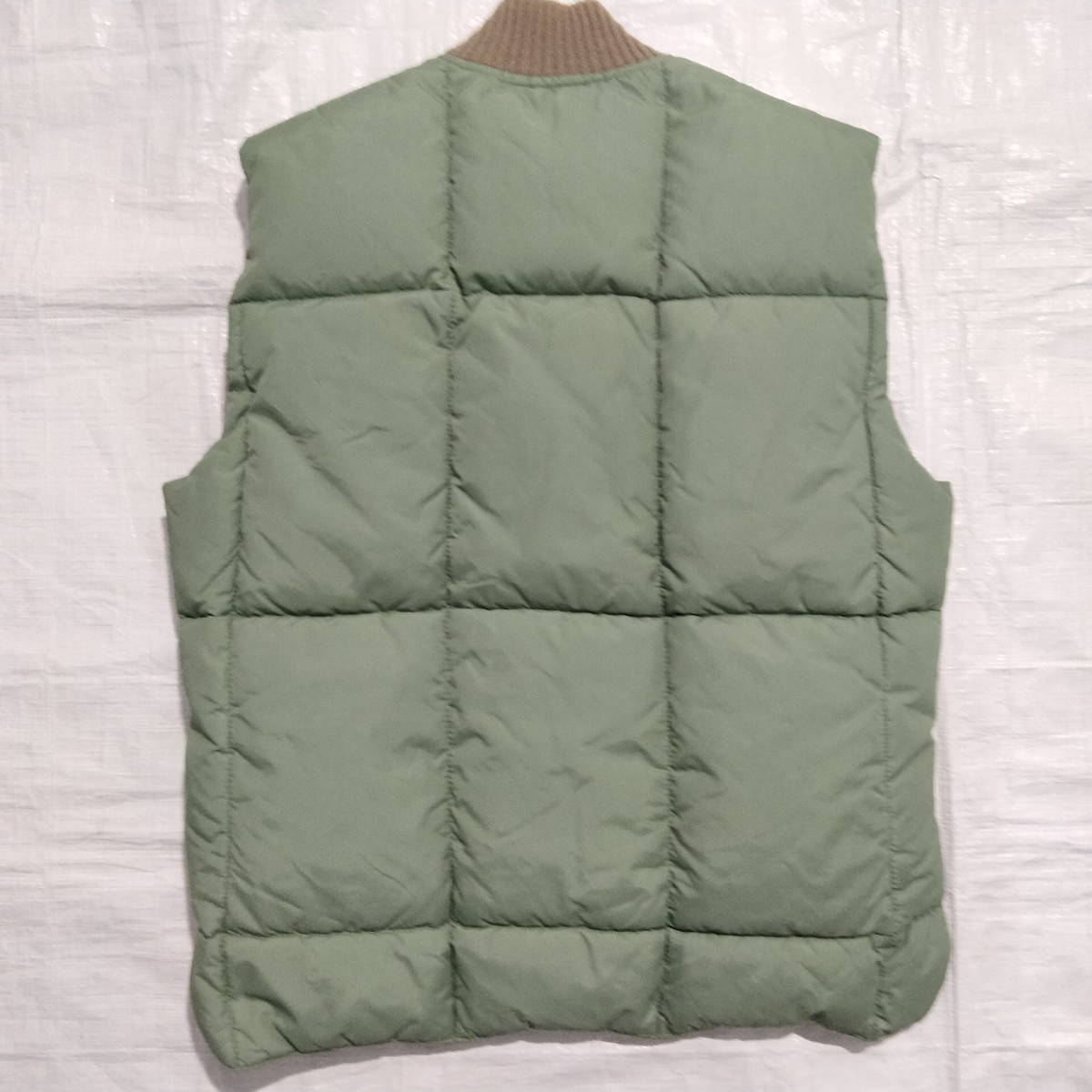 60〜70's Tempco テンプコ グース　ダウン　ベスト アメリカ製 ピスタチオカラー　カーキリップストップ talon vintage down vest レア　_画像3