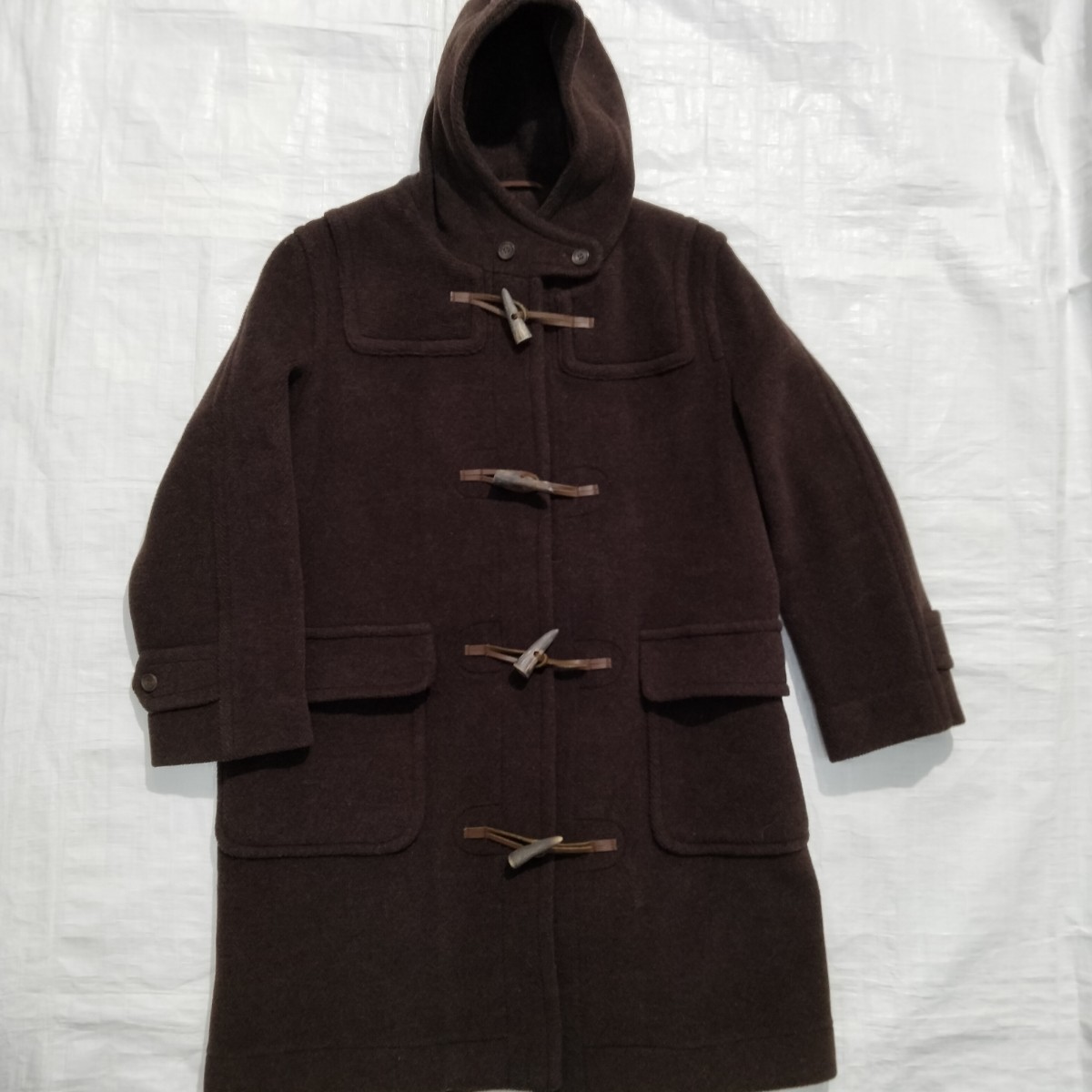 NEWYORKER MOORBROOK ニューヨーカー　ムーアブルック ヘリンボーン ダッフルコート レディース duffle coat ブラウン　英国製　コート_画像5