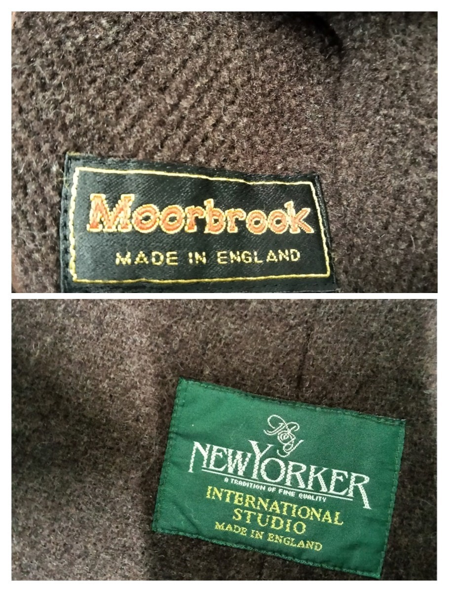 NEWYORKER MOORBROOK ニューヨーカー　ムーアブルック ヘリンボーン ダッフルコート レディース duffle coat ブラウン　英国製　コート_画像9