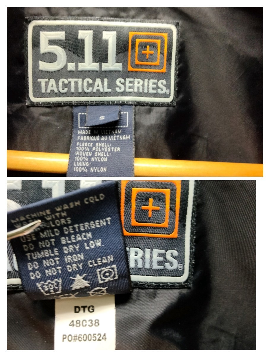 5.11 Tactical フリース ジャケット 48038 BLACK　黒　ブラック　肉厚　タクティカル　fleece 保温　ミリタリー　機能的　ポケット　s _画像4