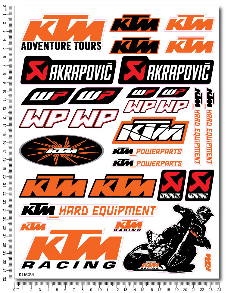 ★送料無料★KTM Sponsor offroad Akrapovic バイク ステッカー シール デカール_画像1