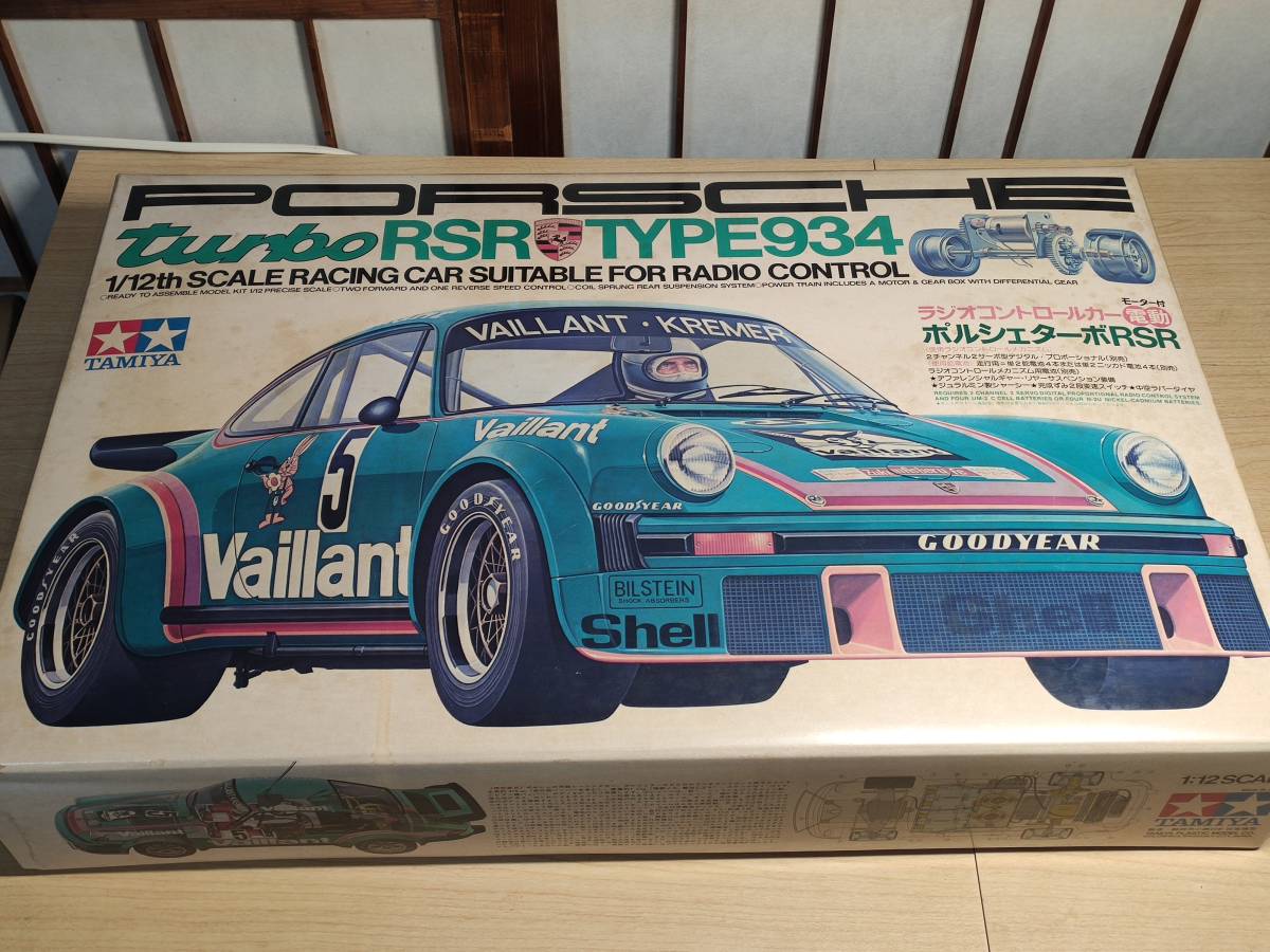 【絶版品 未開封】タミヤ 1/12 ポルシェターボ RSR 934 PORSCHE turbo RSR TYPE934 電動 RCカー_画像1