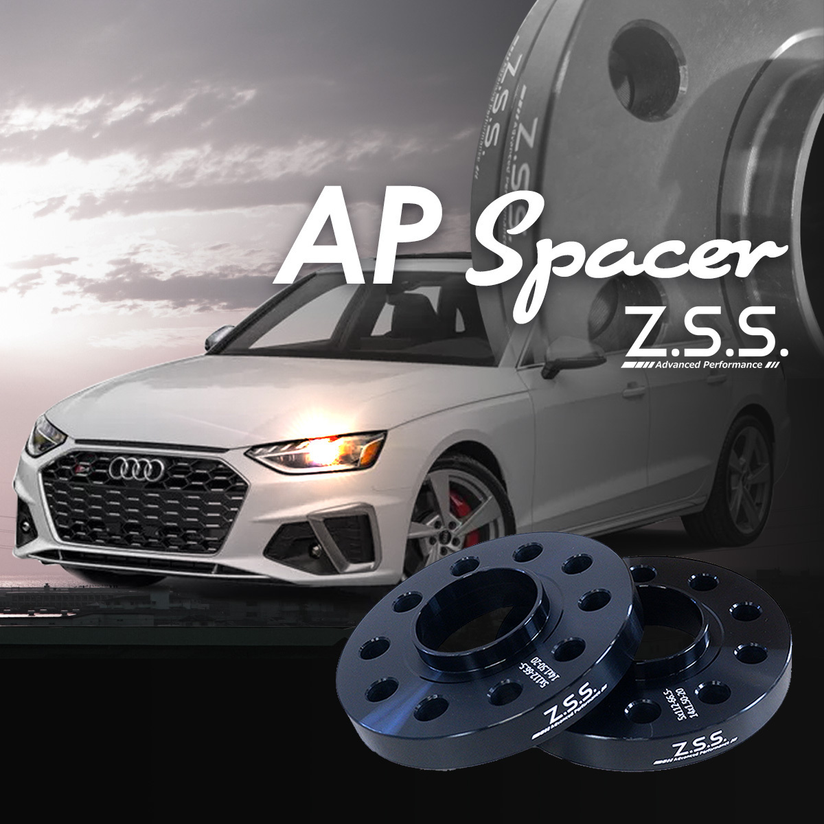 Z.S.S. AP アウディ ベンツ 19ｍｍ スペーサー 5穴 5H PCD112 ハブ径 φ66.6 純正ホイール用 R14球面ボルト付き 20mm SQ5 クラス ZSSの画像6