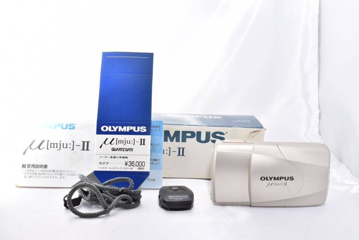 ★実用良品★オリンパス ミュー II OLYMPUS mju II シャンパンゴールド 35ｍｍ F2.8 ★元箱付き★ #d34_画像1