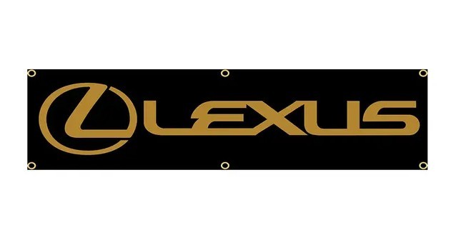レクサス LEXUS ⑥ 旗 壁の装飾 汚れ隠し のれん 垂れ幕 タペストリー 6箇所止め輪 旗バナー ガレージ フラッグ 45cm × 180cmの画像1