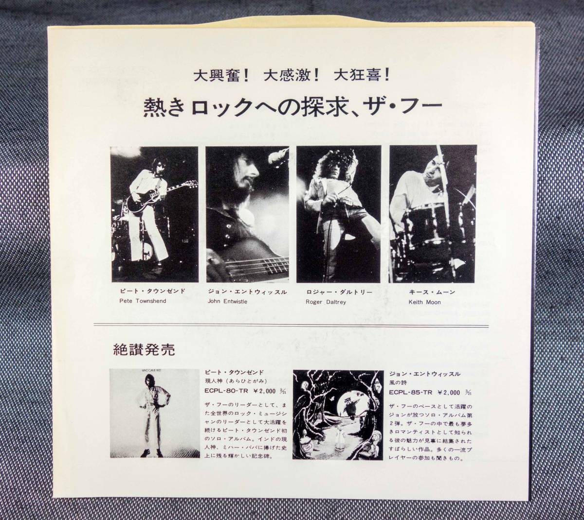 THE WHO　ザ・フー　THE RELAY　日本盤 PROMO 7inch SINGLE [TRACK RECORD　ECPB-210-TR]_画像3