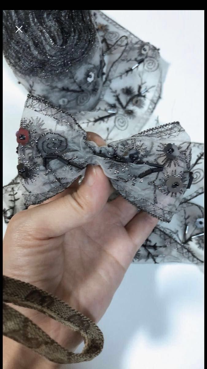 ビーズ付き刺繍レース手芸材料高品質ハンドメイド洋服縫製素材4.4m 幅6cm