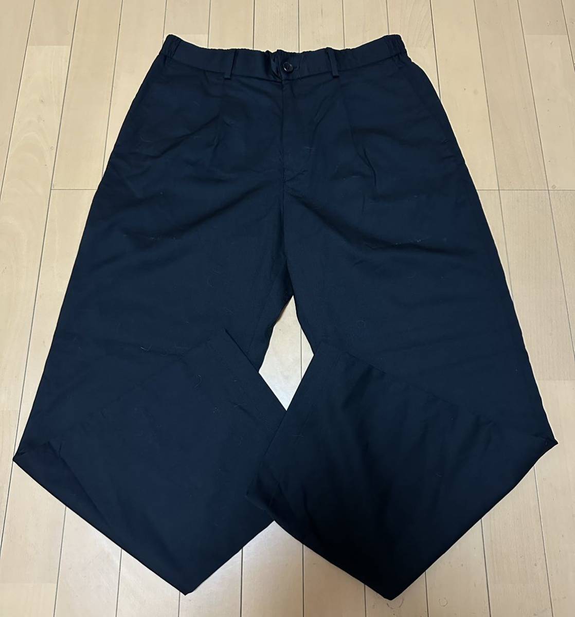 美品N.HOOLYWOOD COMPILE エヌハリウッド WIDE TAPERED EASY SLACKS BLACK 40 2232-PT06-006peg尾花大輔ミスターハリウッド パンツ _画像2