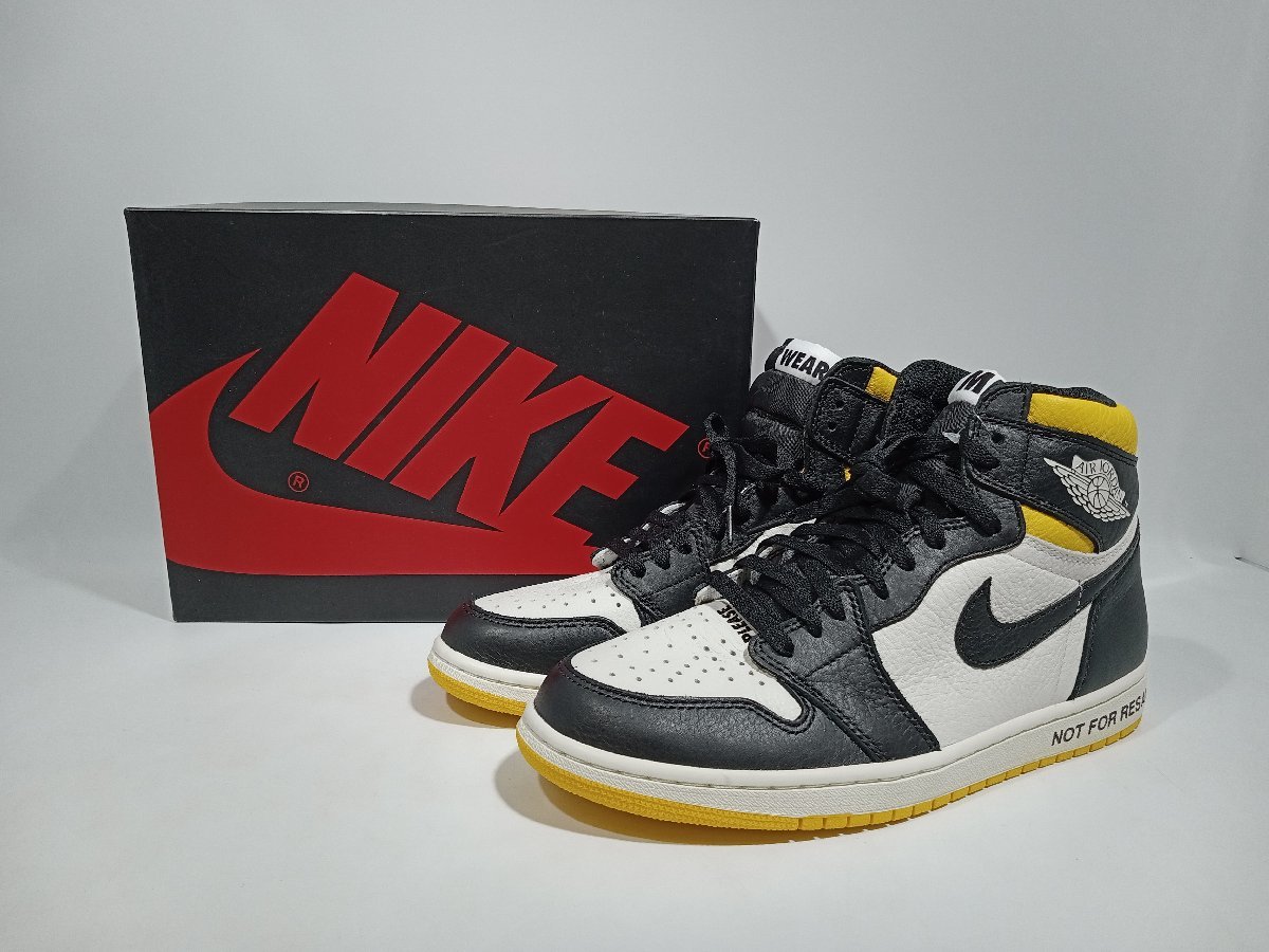 ●NIKE Jordan 1 Retro High Not for Resale BLACK-VARSITY MAIZE US10.5/28.5cm 861428-107 [7-1］ No.8863_画像1