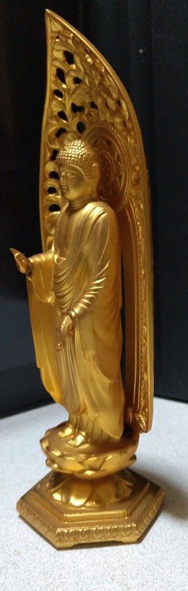 仏像 釈迦如来 15.7cm(金メッキ)  高岡銅器(しゃかにょらい)
