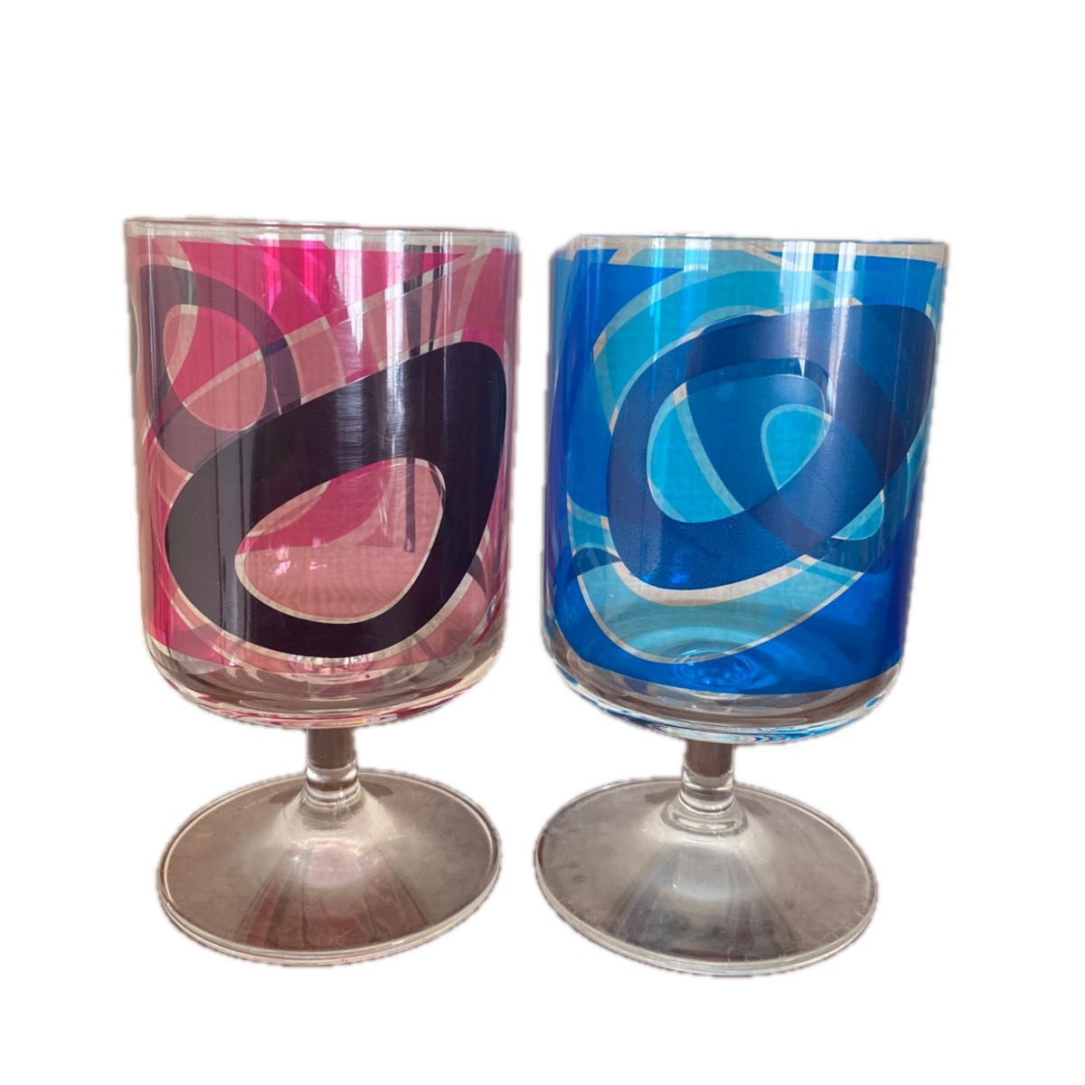 LEONARDO ガラスコップ　ペアグラス　ピンク＆ブルー
