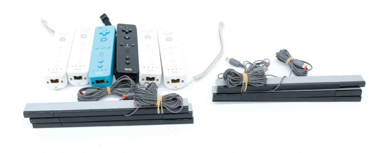 【中古・ジャンク品】任天堂 Wii 6台 セット 本体 コントローラー センサーバー ケーブル ;;_画像8