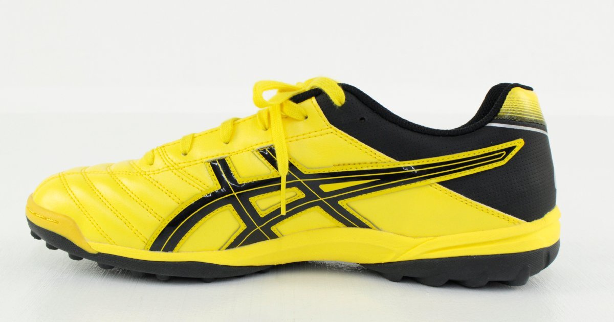 【中古品】ASICS アシックス サッカー トレーニングシューズ TST666 イエロー×ブラック 28cm ._画像3