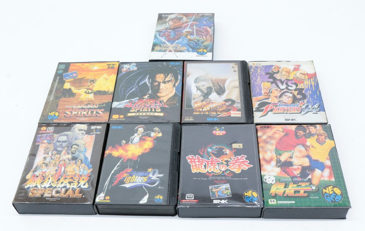 【中古・ジャンク品】ネオジオ カセット ソフトセット サムライスピリッツ 餓狼伝説SPECIAL KOF 龍虎の拳 得点王他'_画像1