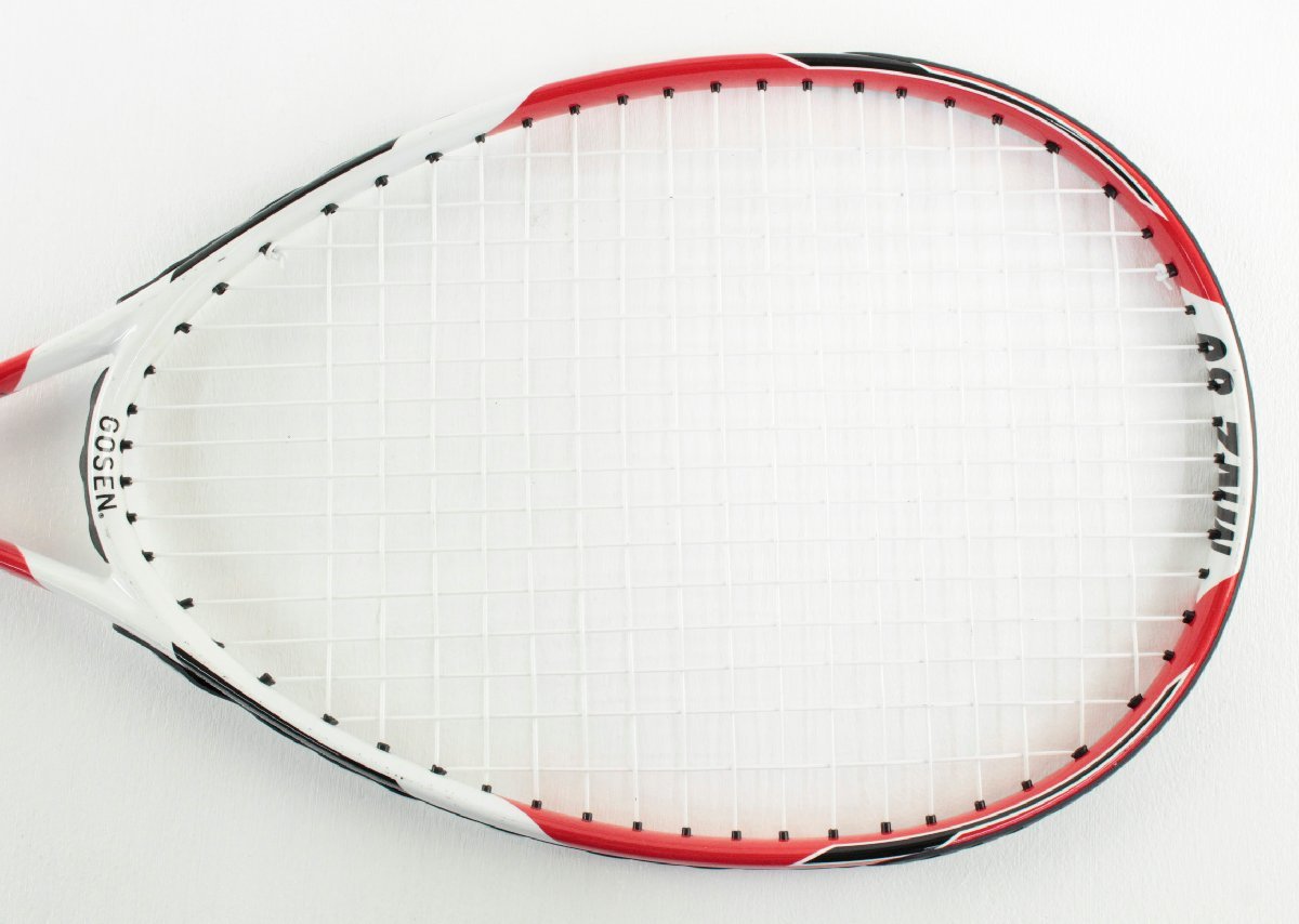 [ secondhand goods ]GOSEN Gosen MNZ 80 soft tennis softball type tennis racket white × red 1/2: