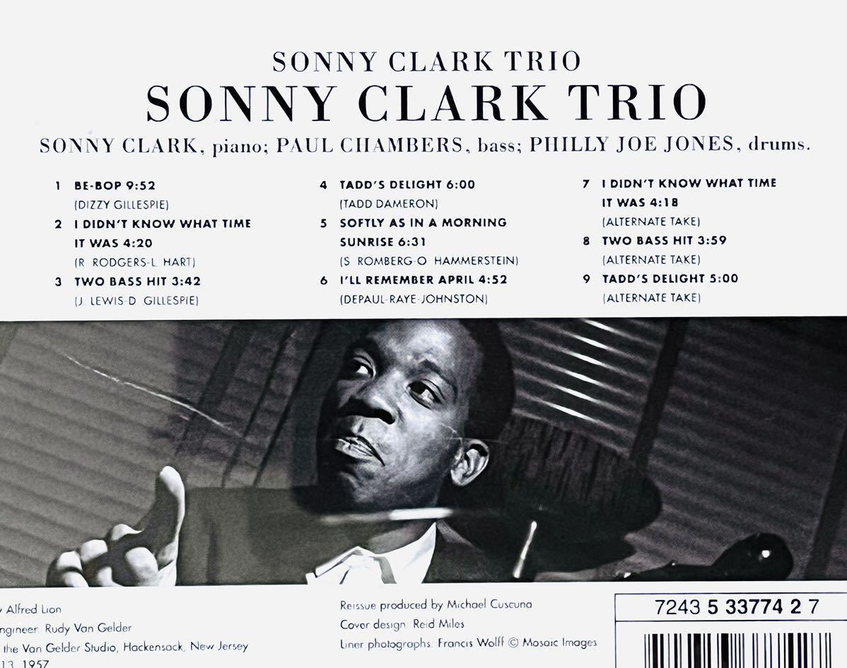 SONNY CLARK／SONNY CLARK TRIO／CAPITOL(BLUE NOTE RECORDS) 7243 5 33774 2 7／EU盤CD／ソニー・クラーク／中古盤_画像4