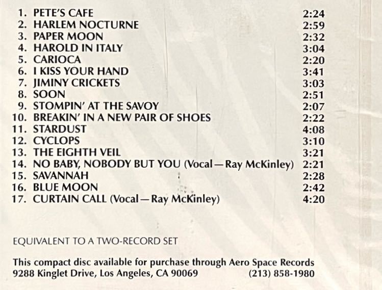 RAY McKINLEY／JIMINY CRICKETS／AERO SPACE RECORDS RACD 1033／米盤CD／レイ・マッキンレー／未開封 新品_画像3