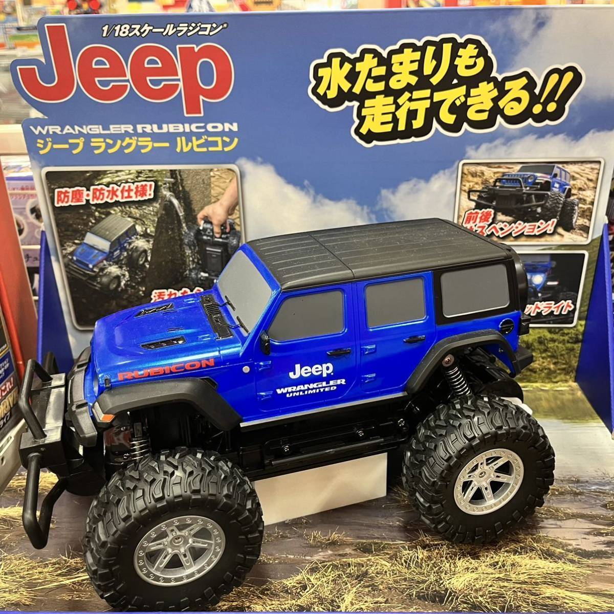 ジョーゼン オリジナル 1/18スケールラジコン ジープ ラングラー ルビコン JRVT-BL 青 ラジコン ラジコンカーの画像1