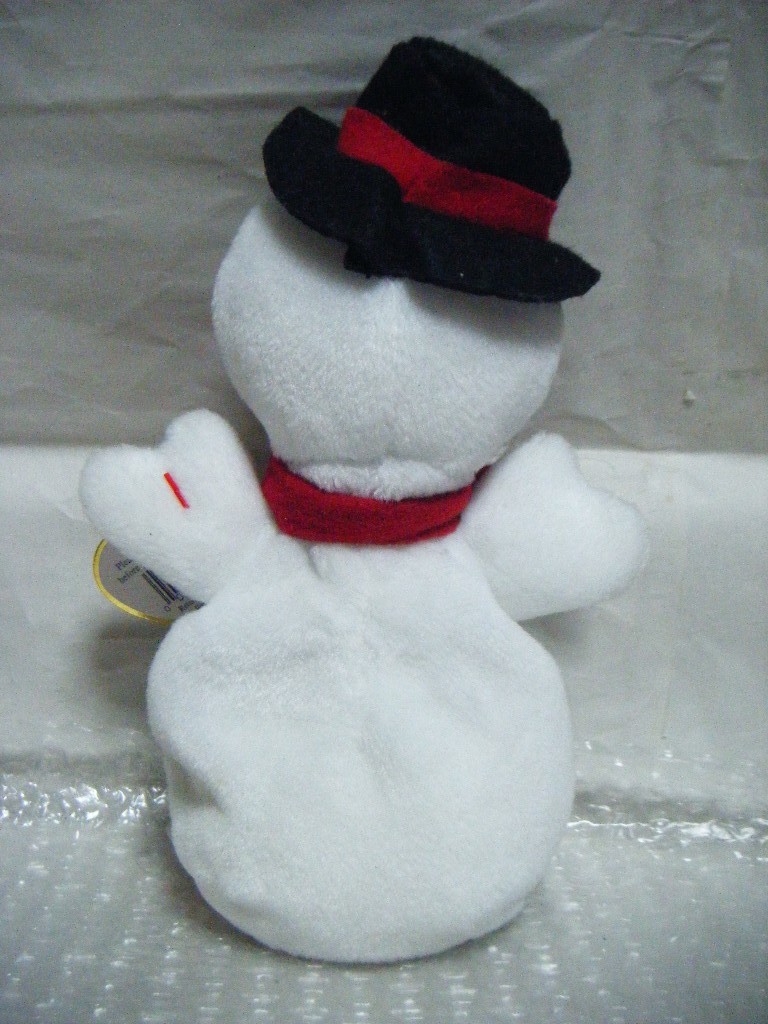 #ty Beanie Bay Be [ snow ....... bean soft toy /Snowball] snow ball.