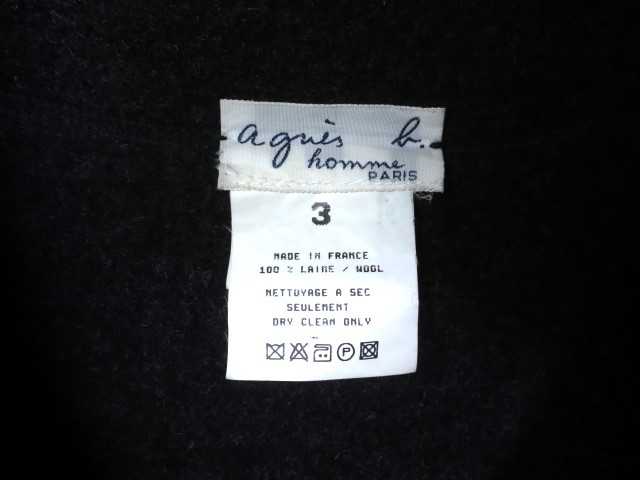 90s agnes b homme アニエスベー オム フランス製 ウール 90s agnes b homme アニエスベー オム フランス製 ウール