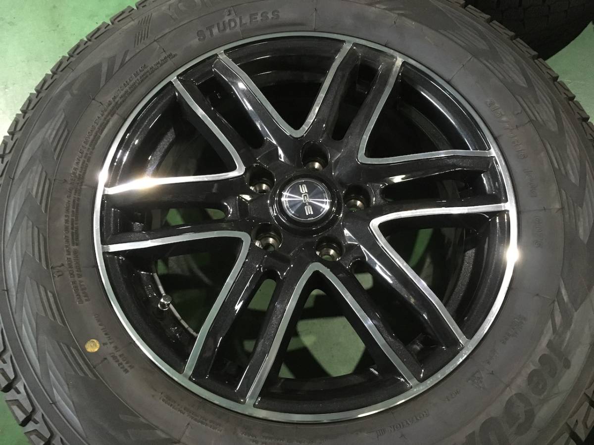 ｗ309-1-10 ☆215/70R16 中古4本+アルミホイール付き！ ヨコハマ アイスガードG075 2017年 デリカD:5/アウトランダーに♪ k120_画像2