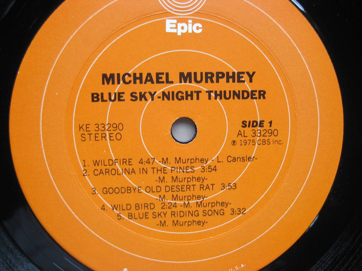 LP　MICHAEL MURPHEY マイケル・マーフィー　BLUE SKY ・ NIGHT THUNDER_画像5