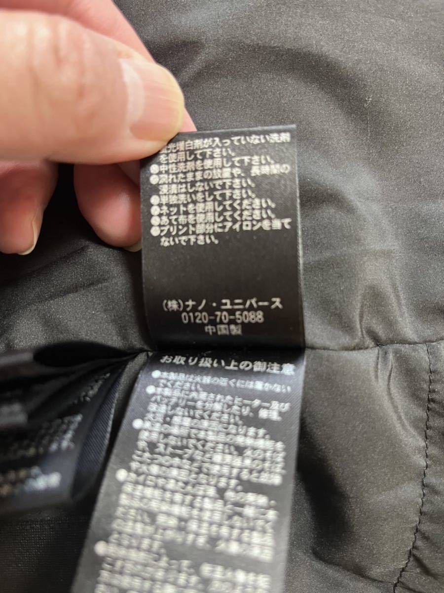 ナノユニバース NANO UNIVERSE ステンカラーコート 黒 HEAT CONTROL WEAR バッテリーでインナーが温まる 1回着用のみ L〜XL_画像5