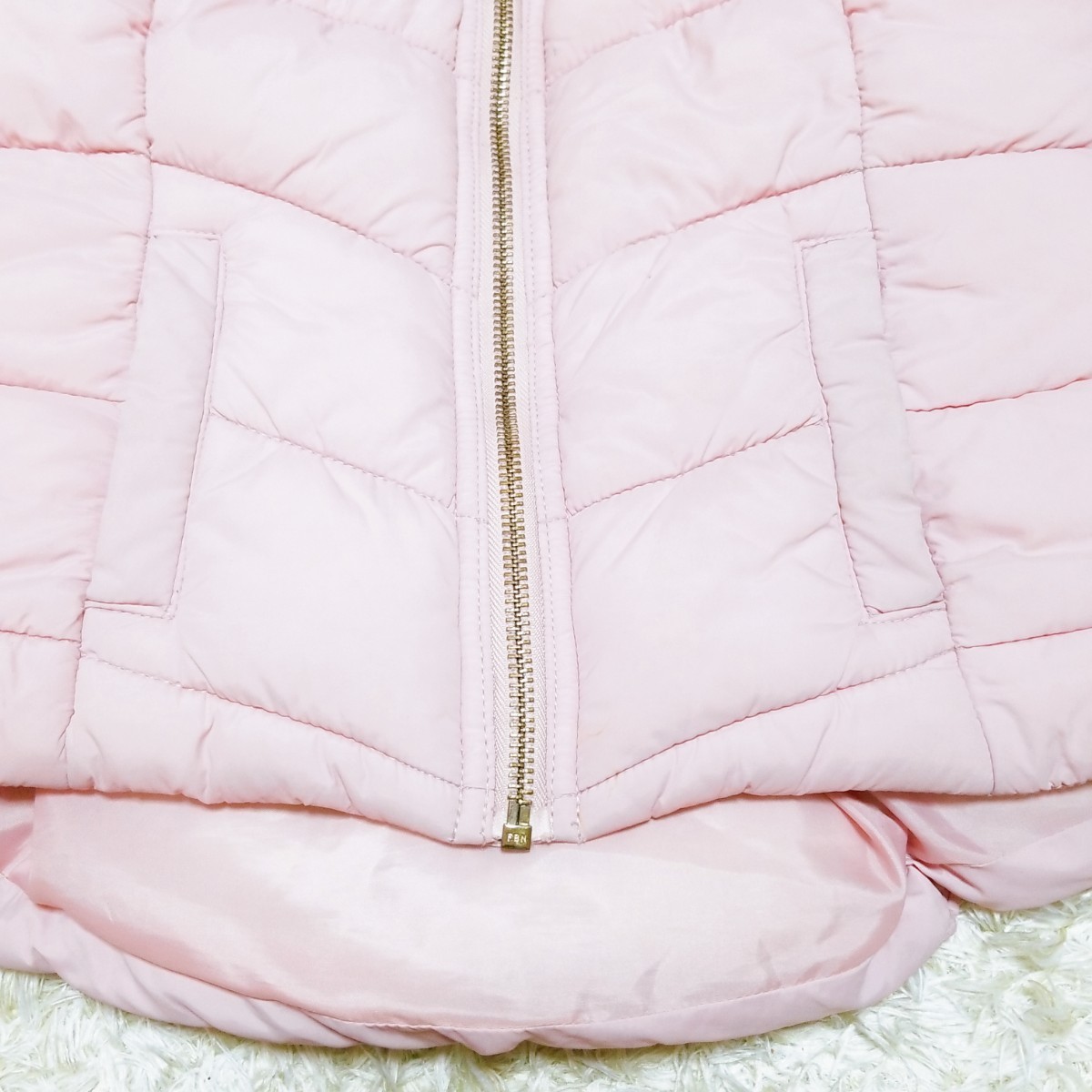  free shipping *Y1306 Kids Junior for children H&M H & M Zip up cotton inside the best outer tops side pocket 140 pink autumn winter 