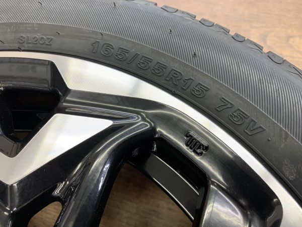 §ホンダ N-BOX純正 15x4.5J+45 100-4H セイバーリング 165/55R15(165/55-15)新品タイヤ付 夏 N-BOX/N-WGN/N-ONE HONDA_画像8