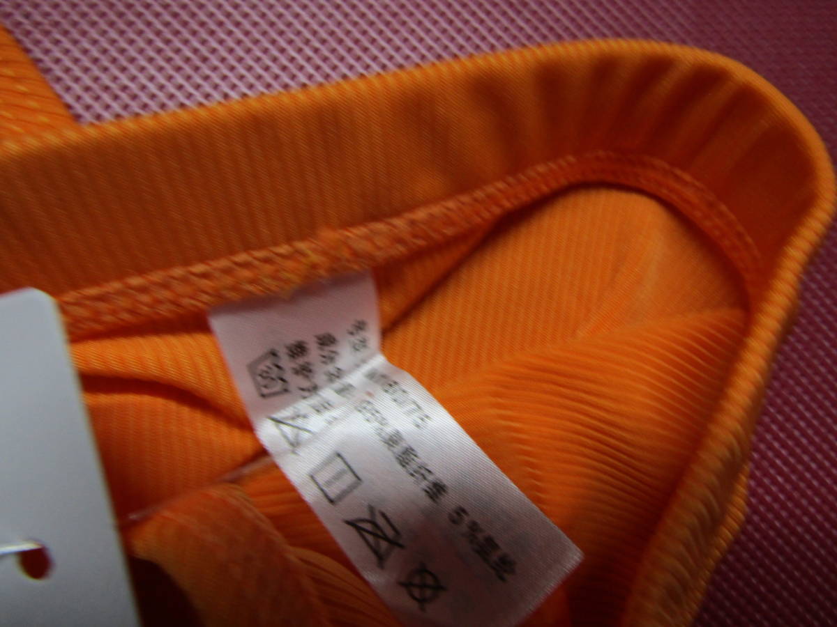 新品 日本サイズ S【タグ表記Mサイズ】オレンジ　フルバック　ハイレグ　ローライズ　リブ織り　 №460_画像5