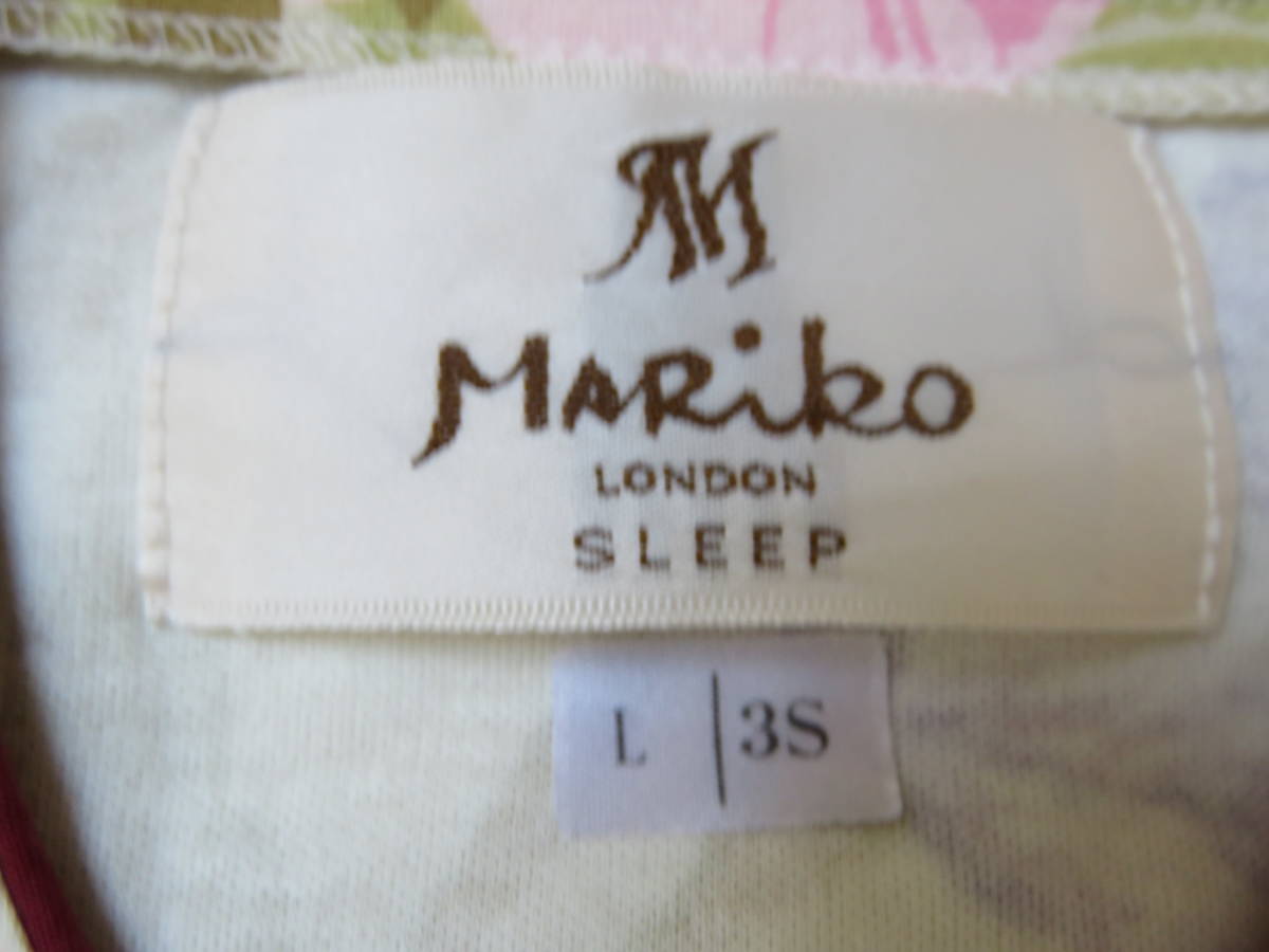 ♪新品♪未使用★MARIKO LONDON★マリコ ロンドン ワコール 花柄 ルームウェア ネグリジェ サイズL 綿100％日本製タグ付_画像5