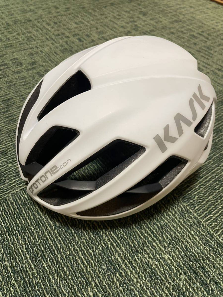 KASK PROTONE ICON Sサイズ カスク プロトーネ アイコン WG11 マットホワイト ジャンク_画像1