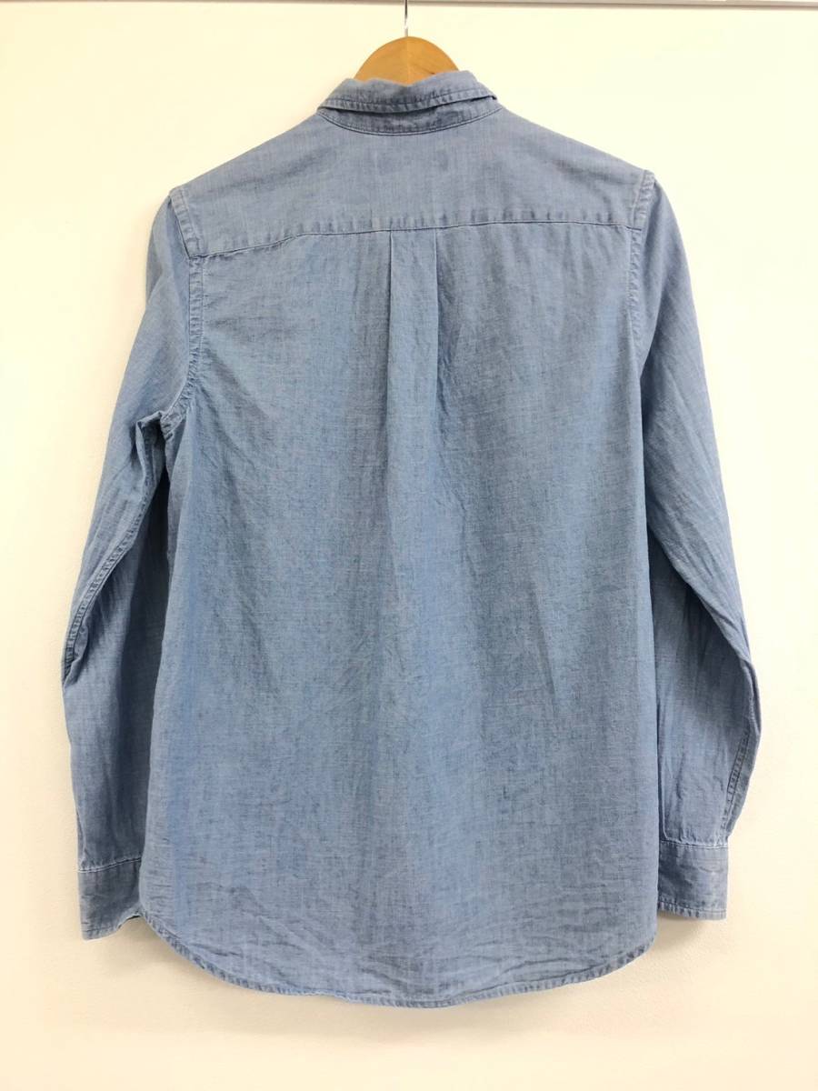 *RALPH LAUREN long sleeve shirt XL(18-20) light blue Ralph Lauren Junior Logo embroidery Denim style two or more successful bids including in a package OK B240131-6*