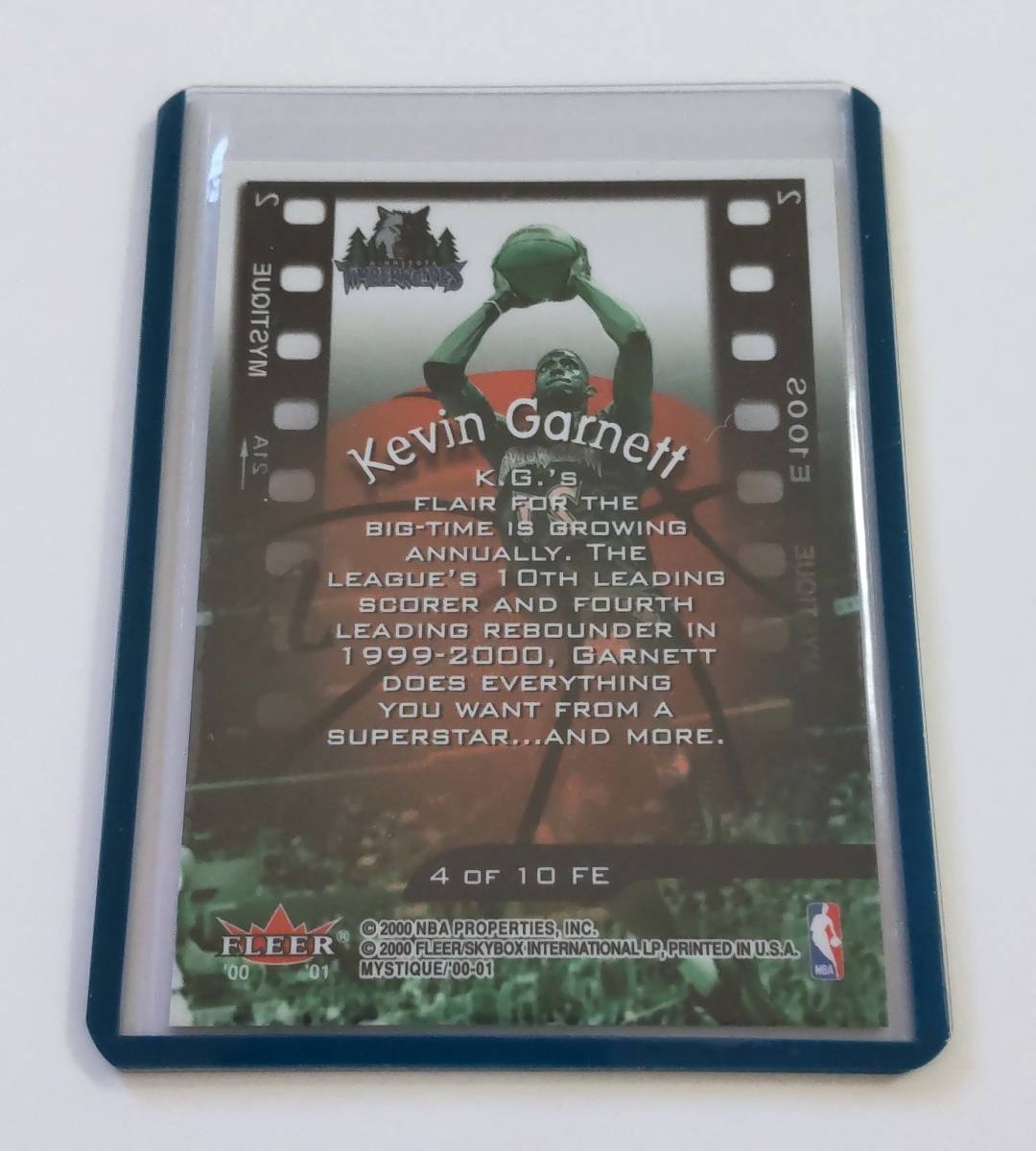 【 NBA 2000-01 Fleer Mystique 】 Kevin Garnett #4FE Film at Eleven ※商品説明必読願います_画像2