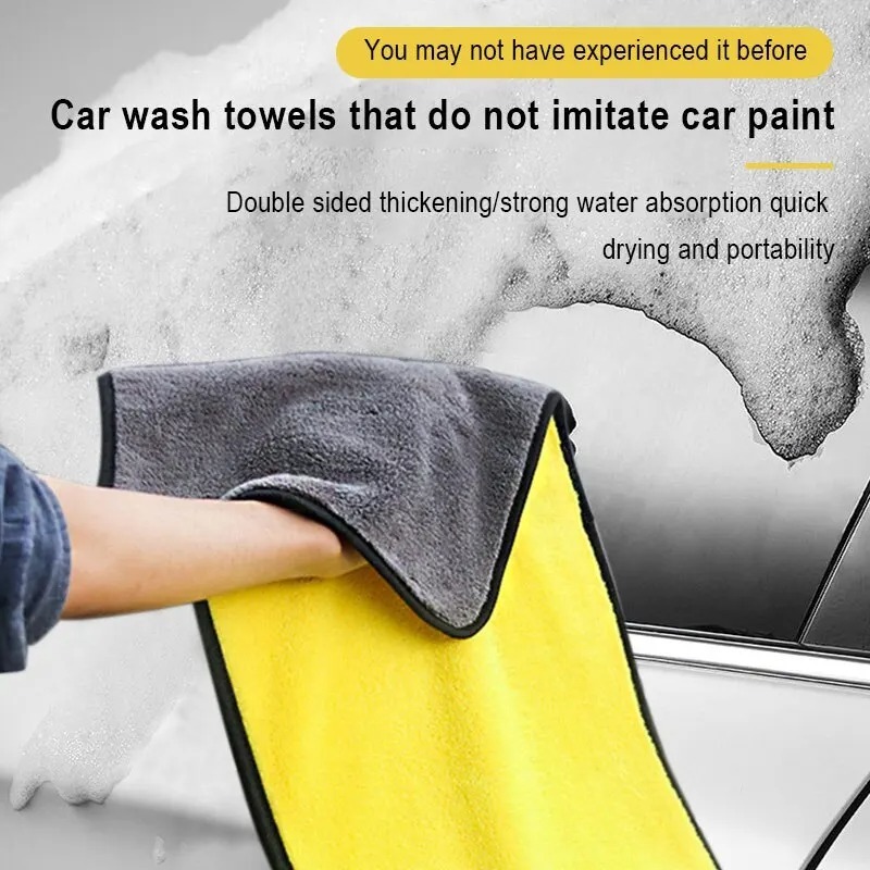 30x60 車の掃除用タオル 洗車 水と石鹸を効果的に吸収するように設計 多用途で窓や鏡にも使える_画像2