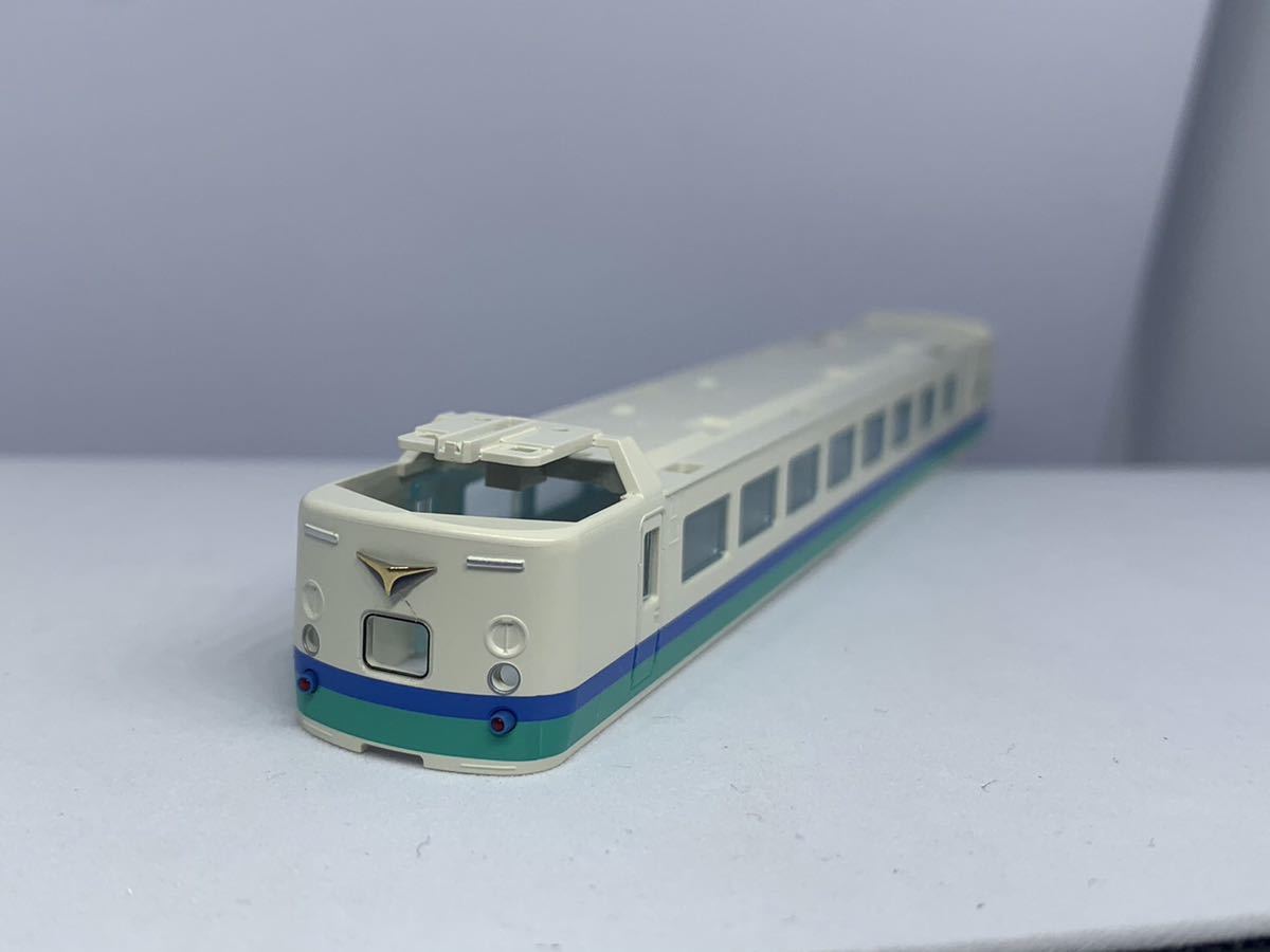 TOMIX 98215 クハ481-1500(GU車)ボディ+側面窓ガラス JR 485系特急電車（上沼垂色・白鳥）基本セットAバラし_画像1