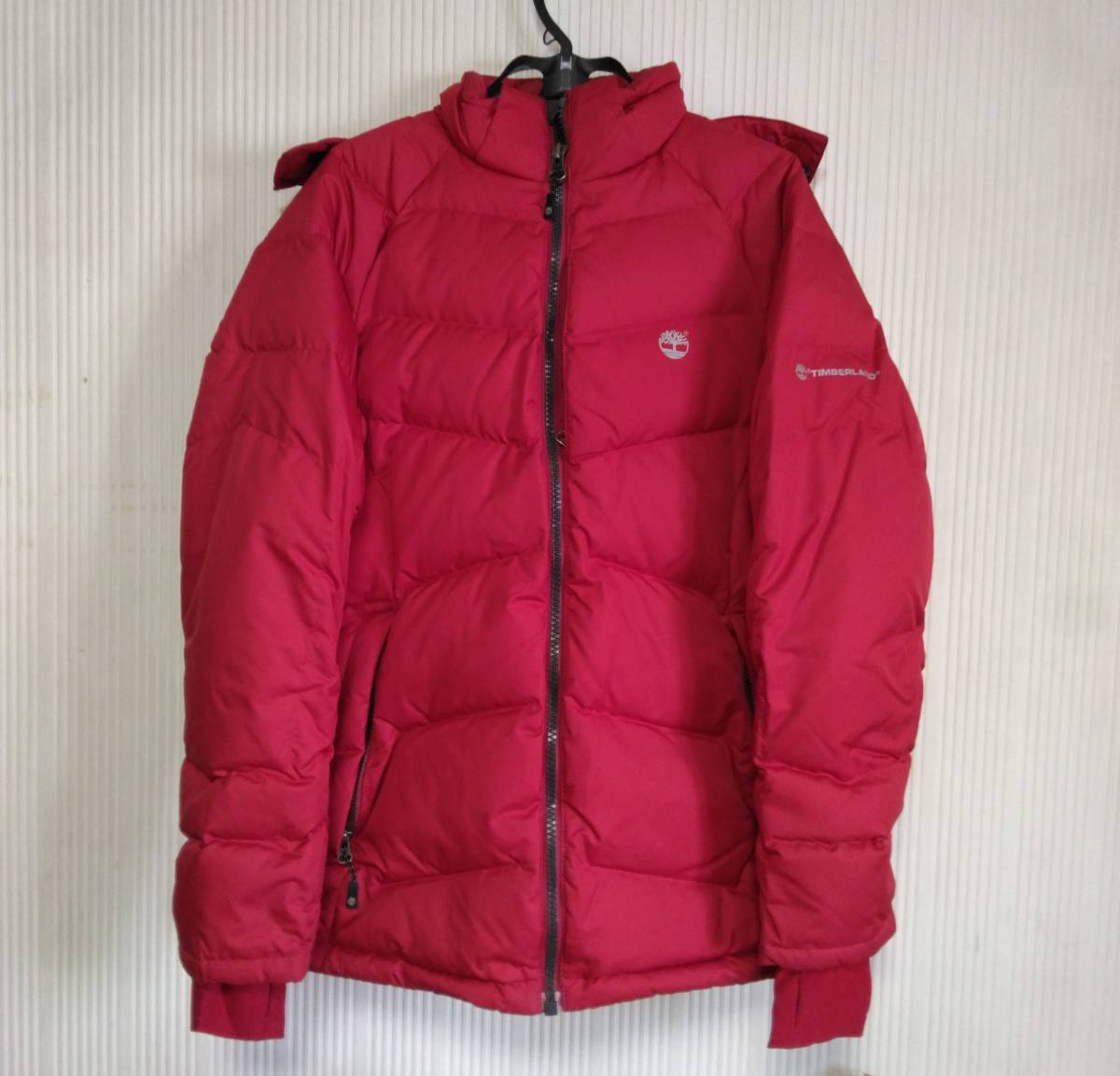 Timberland ティンバーランド ダウンジャケット ジャンパー 防寒 赤 メンズXSサイズ USED品