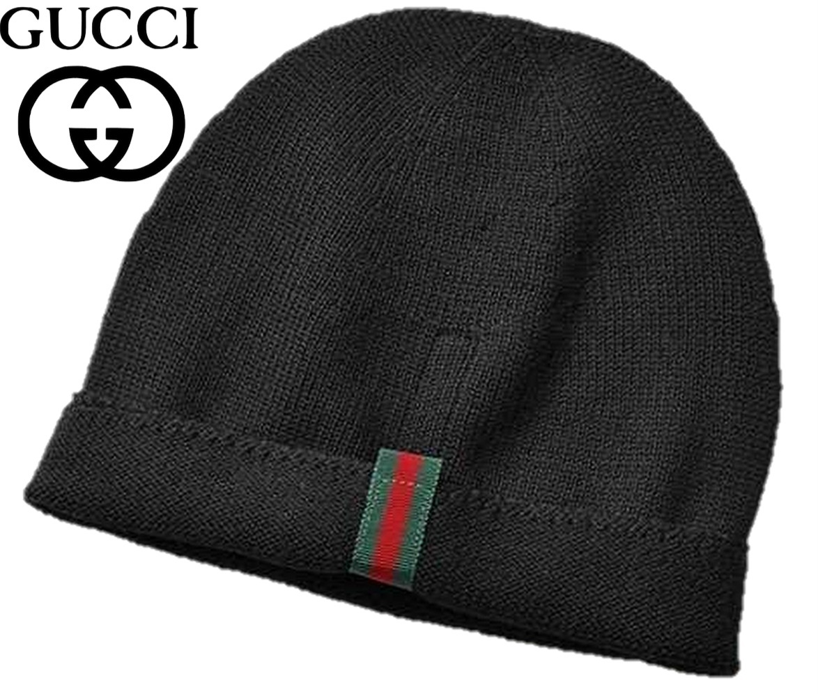 即決 未使用 正規品 グッチ GUCCI シェリーライン ニット 帽子 ニット キャップ ニット帽 _画像2