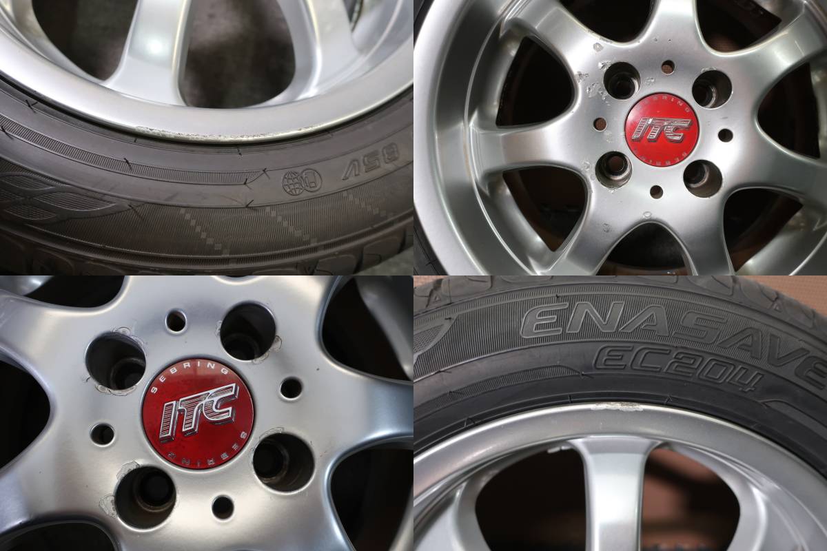 RAYS　ITC　EUROSPORT　15インチ　6.5J +38 PCD100 4穴　ダンロップ　EC204　195/55R15　バリ溝　室内保管_画像9