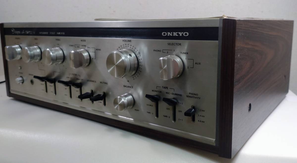 Vintage ONKYO Integra A-755NII/100 オンキョー プリメインアンプ 説明書付属 70年代国産ヴィンテージ 通電確認済み_画像1