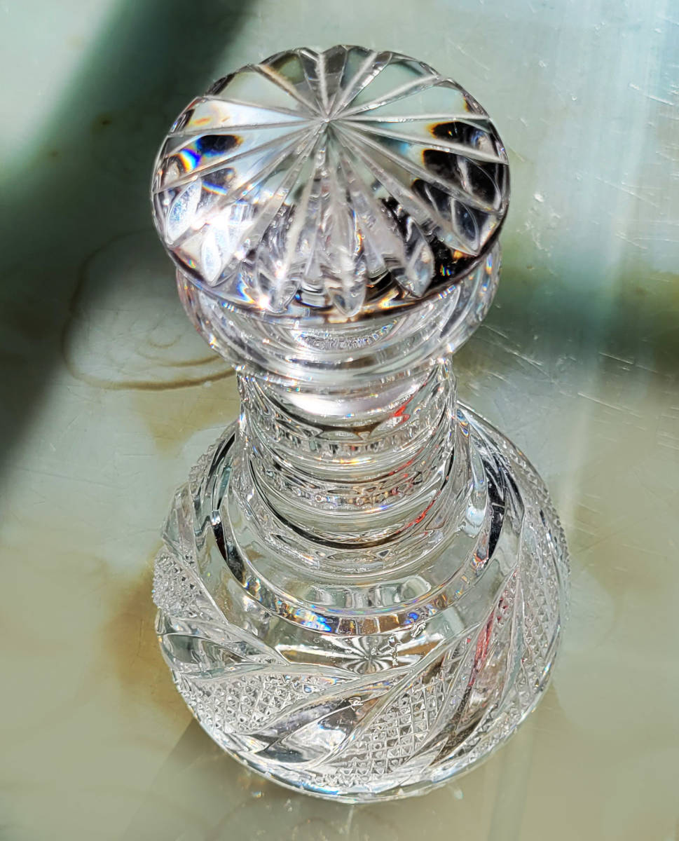 Vintage 高級 美品 ブランデー ウィスキー セット ボヘミアン グラス ５個 クリスタル デキャント ヴィンテージ 長期保管品の画像3
