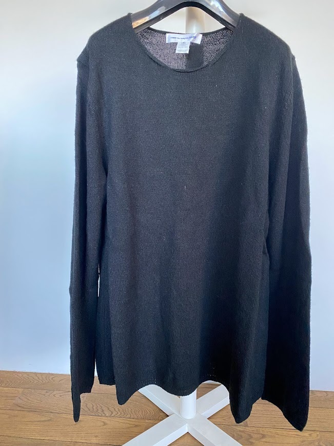 コムデギャルソンシャツ　セーター　黒　Xサイズ
