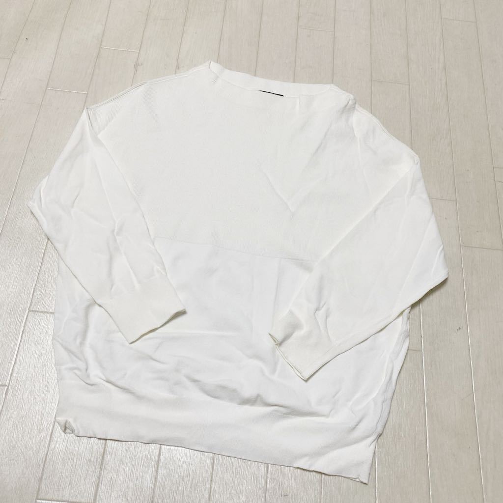 3803☆ theory セオリー トップス ニット セーター 長袖セーター カジュアル レディース S ホワイトの画像1