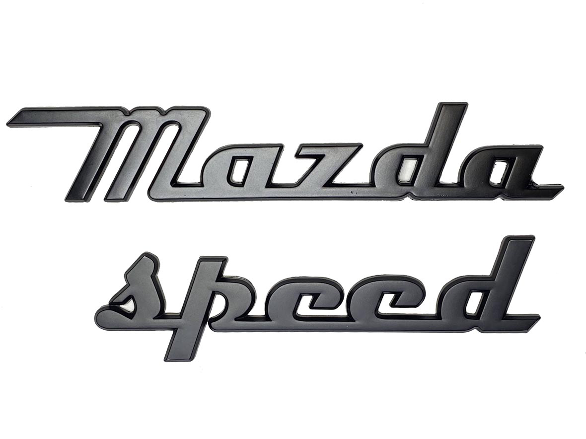 【送料込み】MAZDASPEED (マツダスピード) 3D ブラック メタル レトロ エンブレム A ステッカー マツダ CX3 CX5 CX8 RX7 アクセラ デミオ_画像3