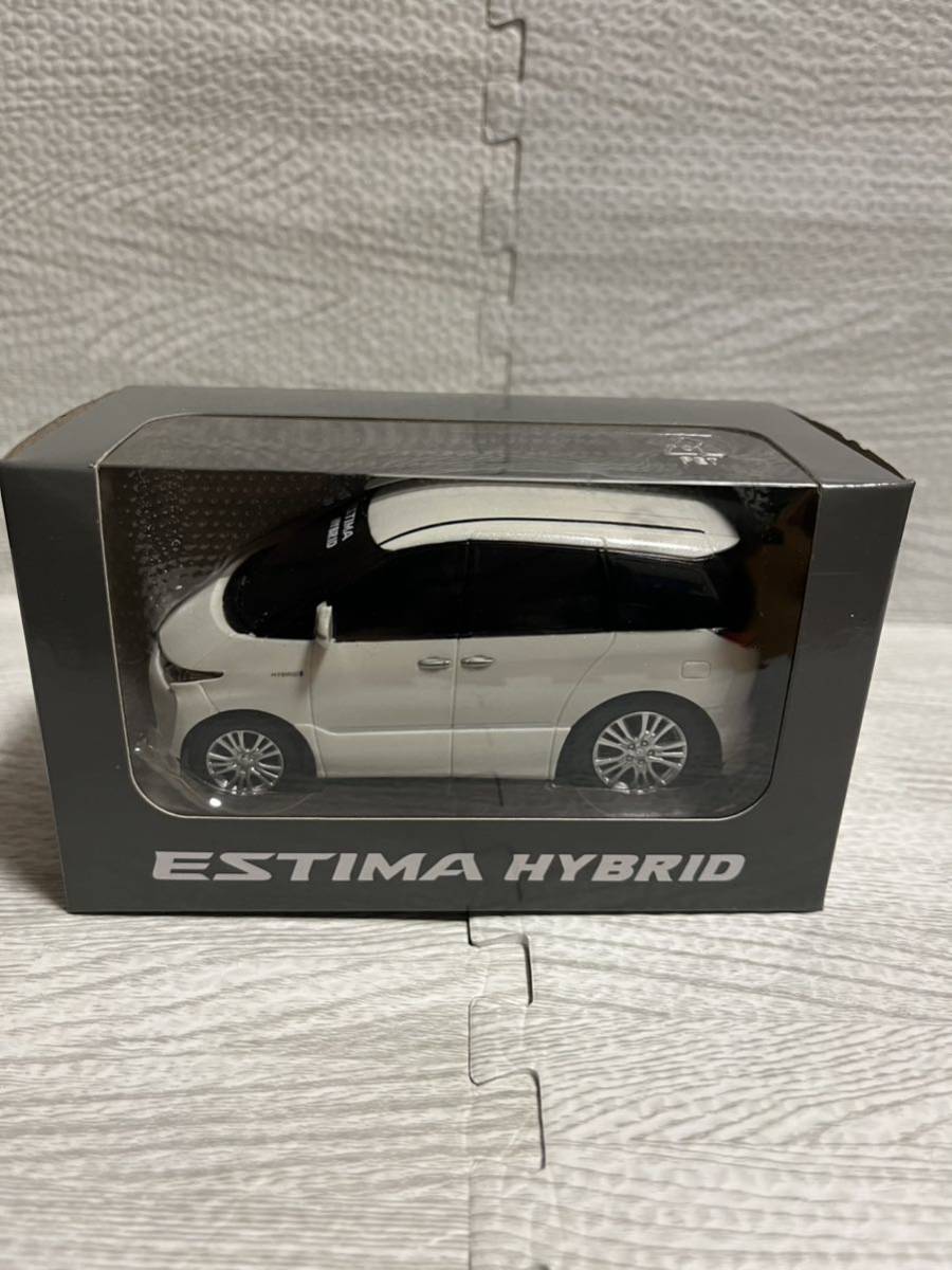 トヨタ エスティマハイブリッド ESTIMAHYBRID 最終型 プルバックカー ミニカー 非売品 ホワイトパールクリスタルシャイン_画像1