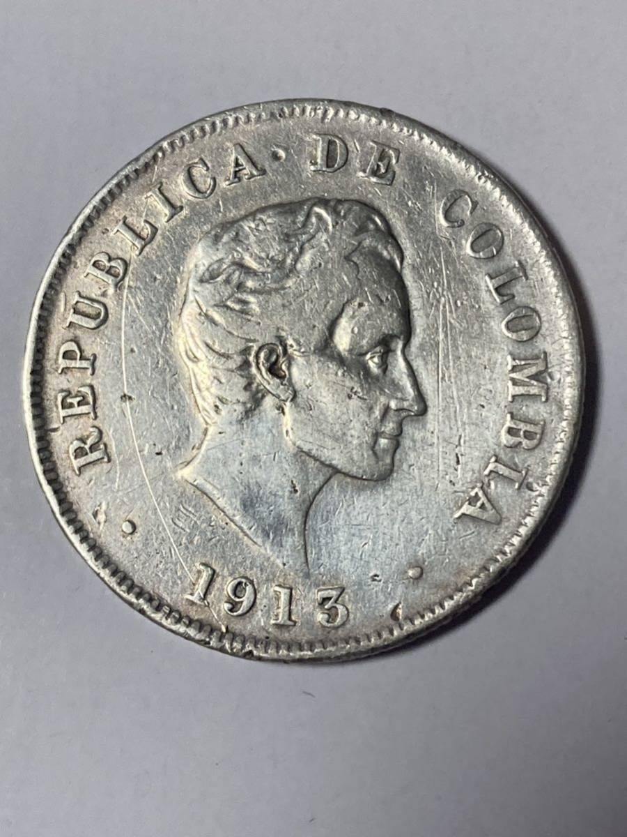 Colombia 50 Centavos KM# 193.1 アンティークコイン 古銭 銀貨 古錢 コロンビアの画像1